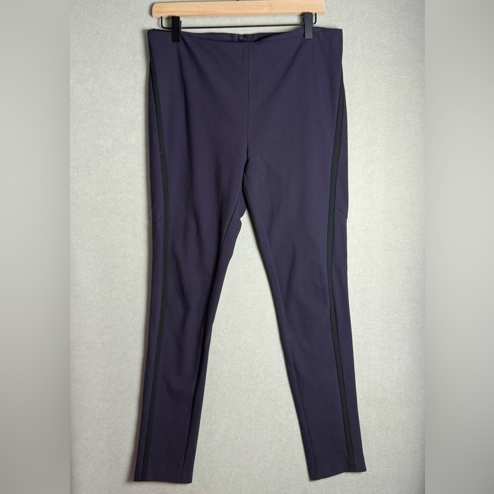 rag & bone Womens Pants Purple and Black Side Stripe Slim Pant 8